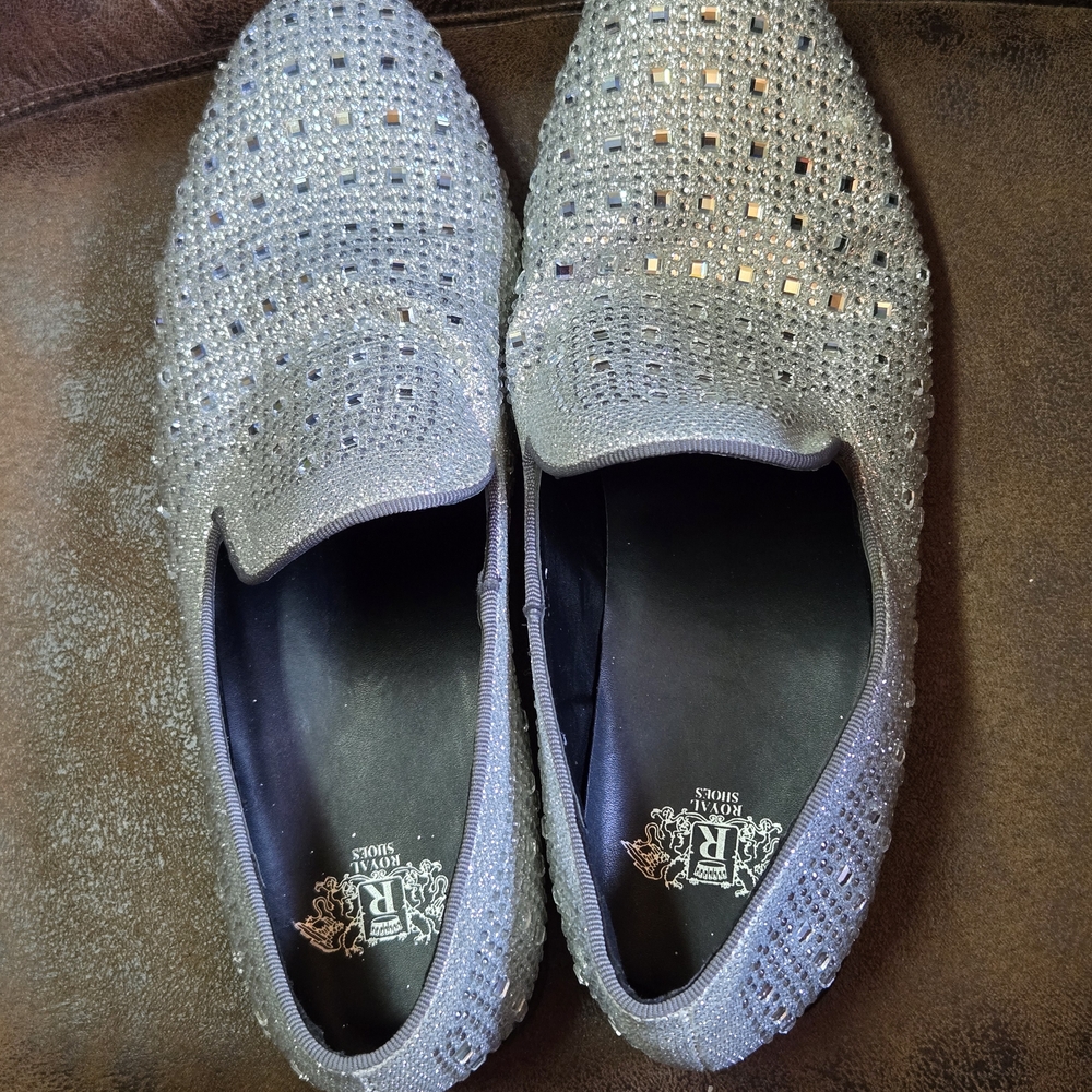 Royal Metallic Glitter Men Size 8 Dress Shoes‎ for Wedding, Prom